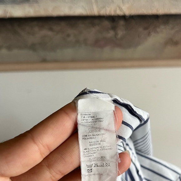 Paul & Shark Women’s Compact Stretch Striped Open Collared Button-down Blouse - Picture 7 of 8